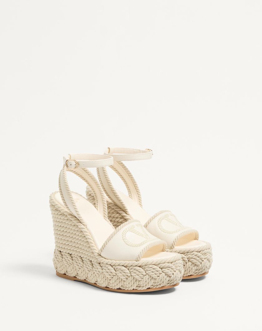 VLOGO TORCHON WEDGE SANDAL IN NAPPA 130MM - Image 1